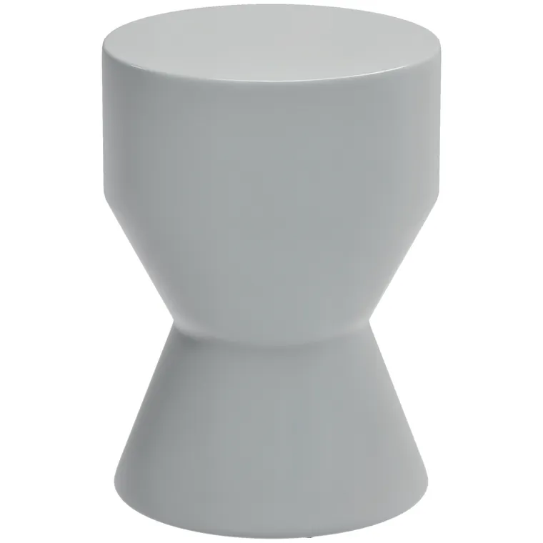 Outsunny Scaun de gradina din ceramica, suport 120kg Ø33 x 45,5 cm rezistent la intemperii, cu design de clepsidra, Gri deschis | Aosom Romania