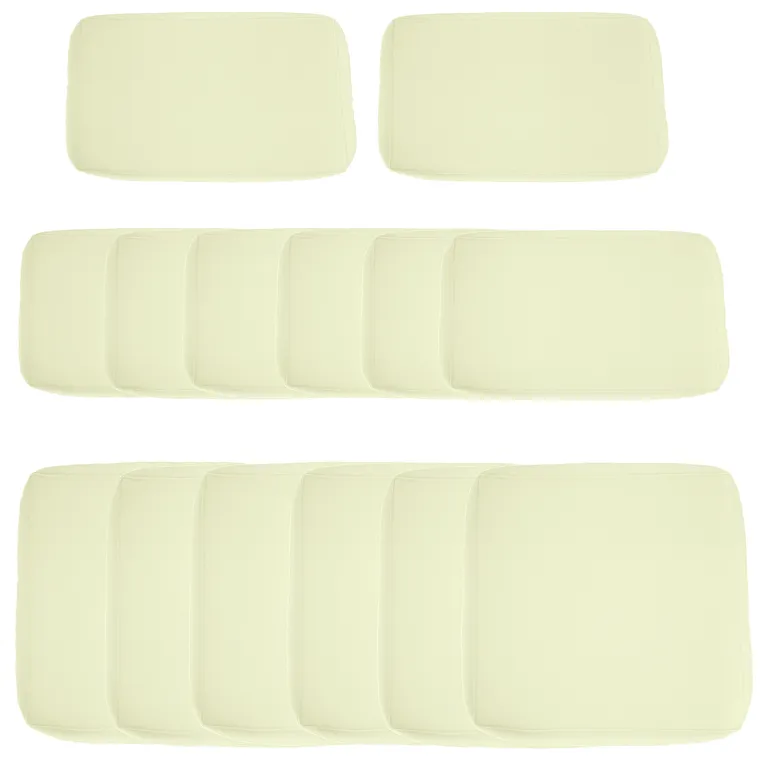 Outsunny Set de 14 Huse de Schimb pentru Pernele de Mobilier Grădină - 6 Huse Pentru Perne de Șezut, 8 Huse Pentru Perne Spătar - Huse cu Fermoar din Poliester Impermeabil Crem | Aosom Romania