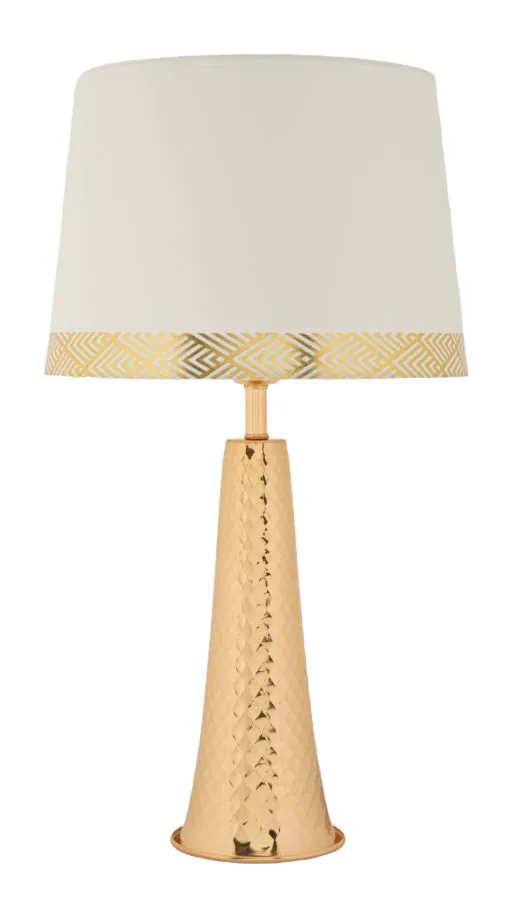 Mauro Ferretti Lampă De Masă Tower Aurie Cm Ø 30X52 | Aosom Romania