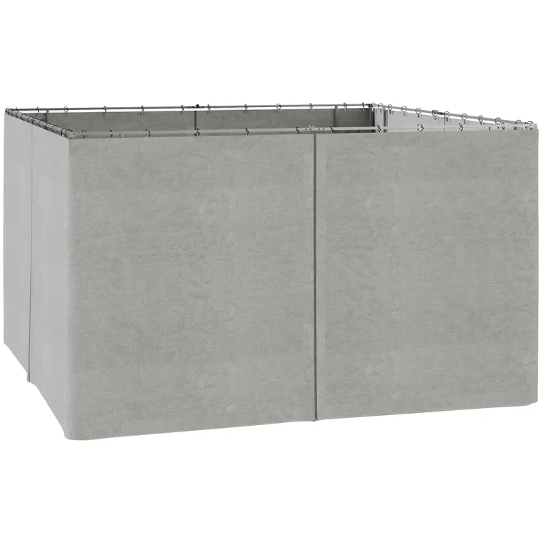 Outsunny 4 pereti laterali pentru pavilion de gradina tonela rigida 300 x 400 cm protejeaza impotriva ploii vantului soarelui gri | Aosom Romania