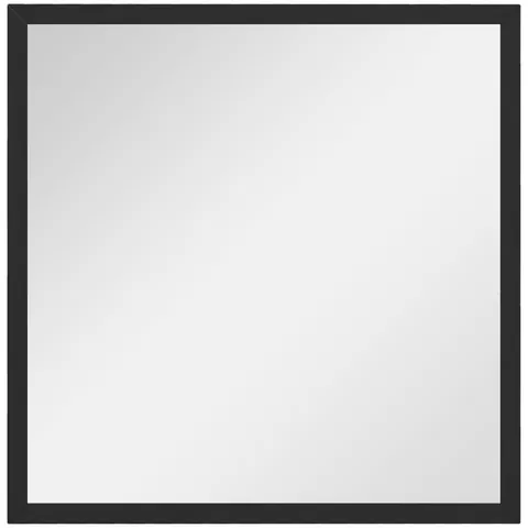 HOMCOM OGLINDĂ MURALĂ PĂTRATĂ 50 x 50 cm, cadru din lemn negru, ideală pentru baie, living sau dormitor | Aosom Romania