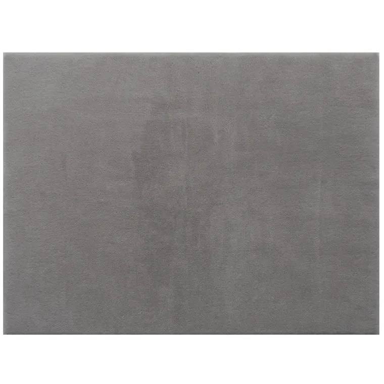 HOMCOM Covor living 160 x 120 cm, cu fire lungi, lavabil la mașină, antiderapant, din blană sintetică, gri deschis | Aosom Romania