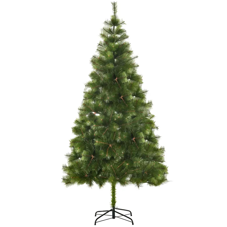 HomCom Albero di Natale Artificiale Foltissimo 210cm con 505 Rami Verdi