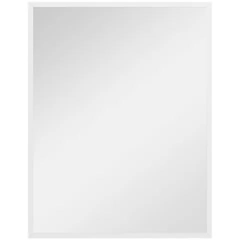 HOMCOM Oglindă Dreptunghiulară de Baie 70x90 cm Oglindă de Perete Decorativă pentru Living Antreu Hol Orizontală sau Verticală Albă | Aosom Romania