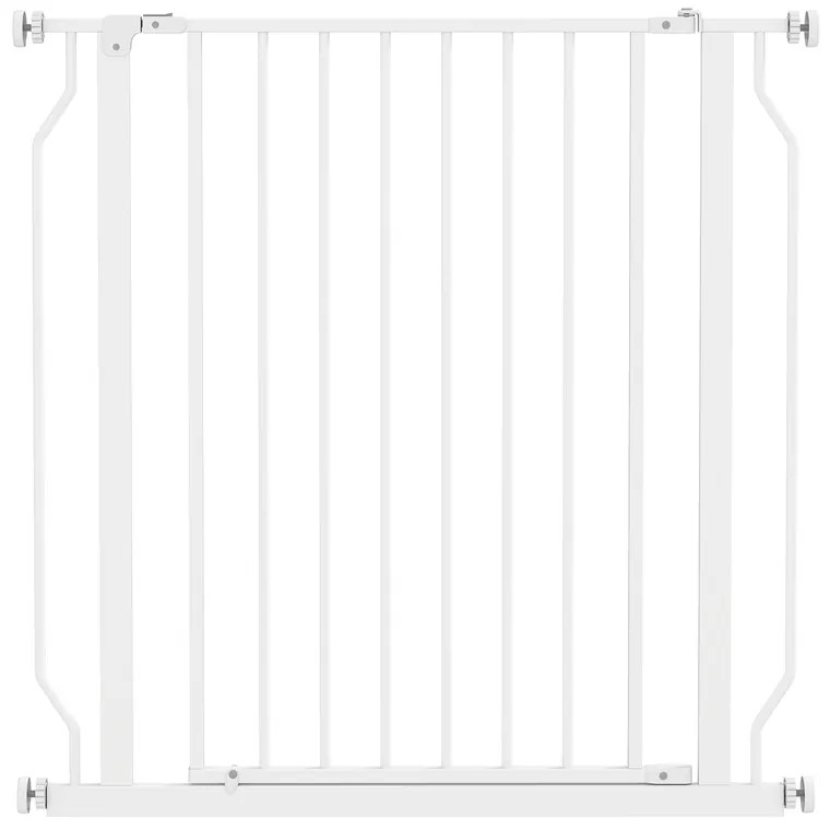 PawHut Cancel de Siguranță Larg pentru Câini, cu Ușă sub Presiune, pentru Uși, Holuri, Scări - Alb | Aosom Romania