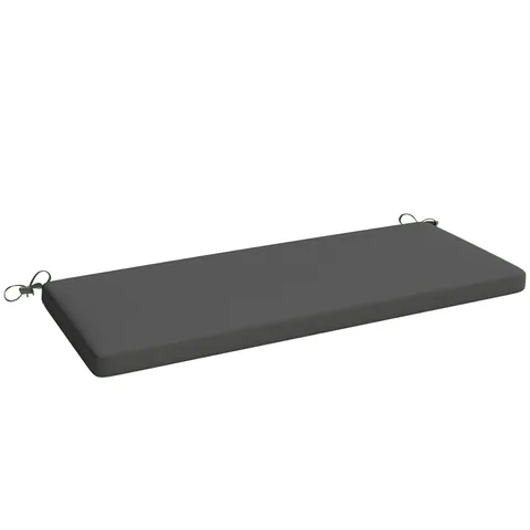 Outsunny Pernă pentru Bancă de Grădină de 2 Locuri pentru Exterior cu Husă Detașabilă UPF 30+ Impermeabilă 110x46x6,5 cm Gri Închis | Aosom Romania