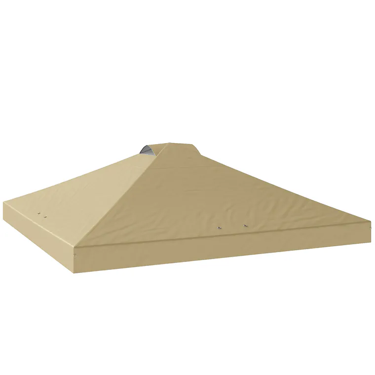 Outsunny Husă de înlocuire pentru tonelă 3 x 3 m UV50+ impermeabilă cu 8 orificii de drenaj 3 x 3 m, crem | Aosom Romania