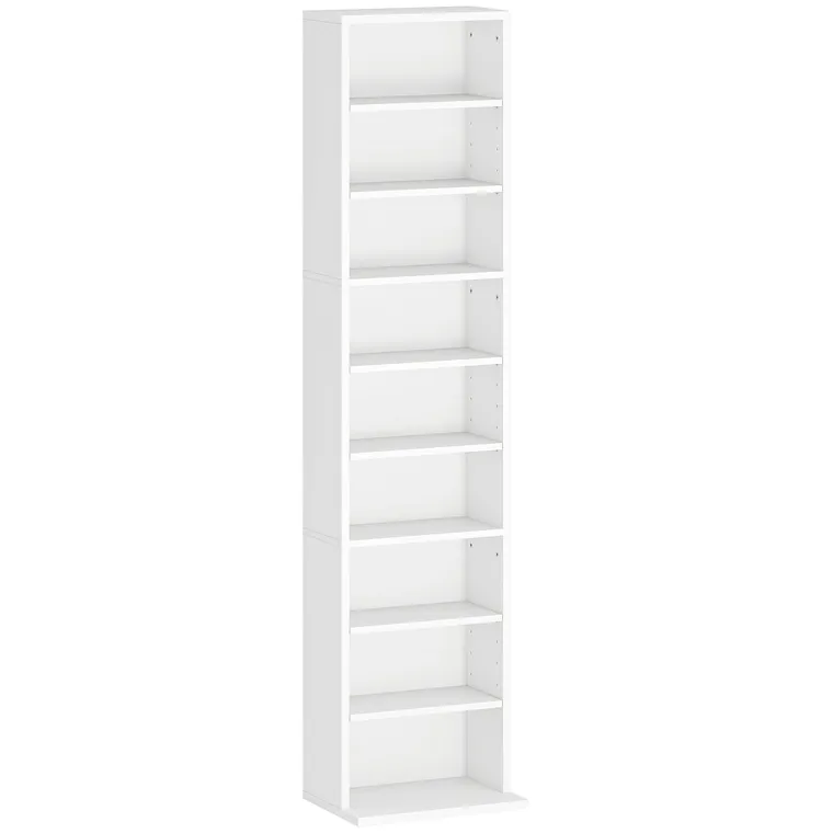 HOMCOM Unitate de Stocare pentru 260 de CD-uri/120 de DVD-uri - Alb | Aosom Romania