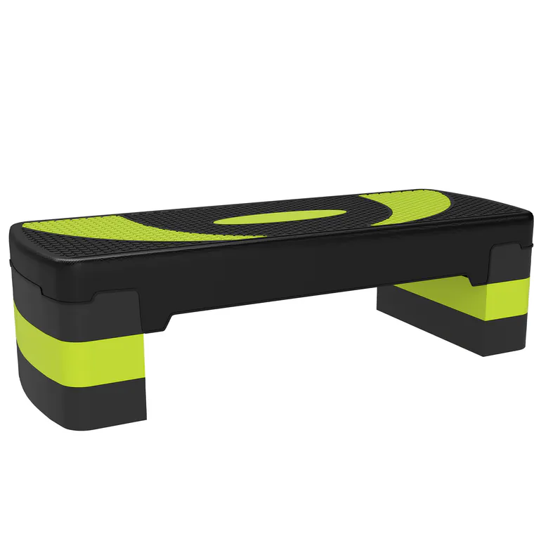 HOMCOM Aerobic Fitness Step, Stepper reglabil la 3 inaltimi 10-15-20 cm pentru antrenament acasa si la sala, albastru si negru | Aosom Romania