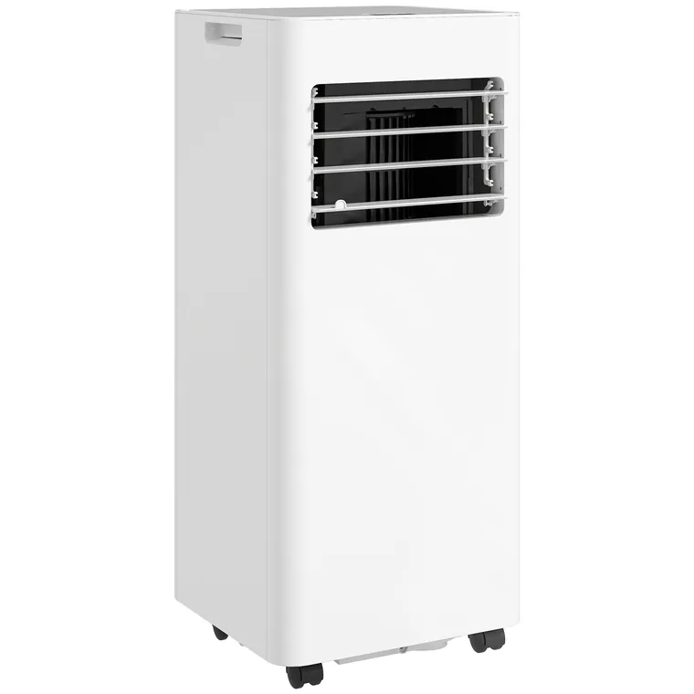 HOMCOM Climatizor mobil 9000 BTU/h 3 în 1 răcire ventilator dezumidificator temporizator 24H și telecomandă alb | Aosom Romania