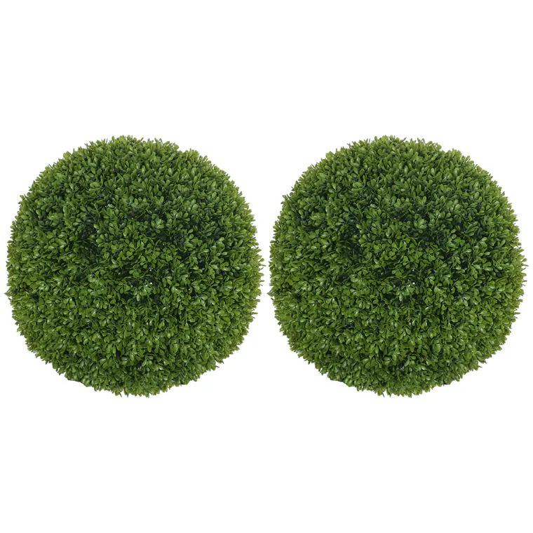 HOMCOM Set de 2 Sfere de Boxwood Artificiale, 50cm | Aosom Romania