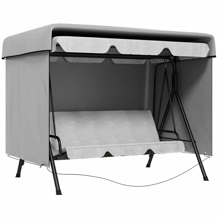 Outsunny Husă pentru mobilier de grădină, husă de protecție pentru mobilier exterior, 215 cm x 155 cm x 150 cm, Gri | Aosom Romania