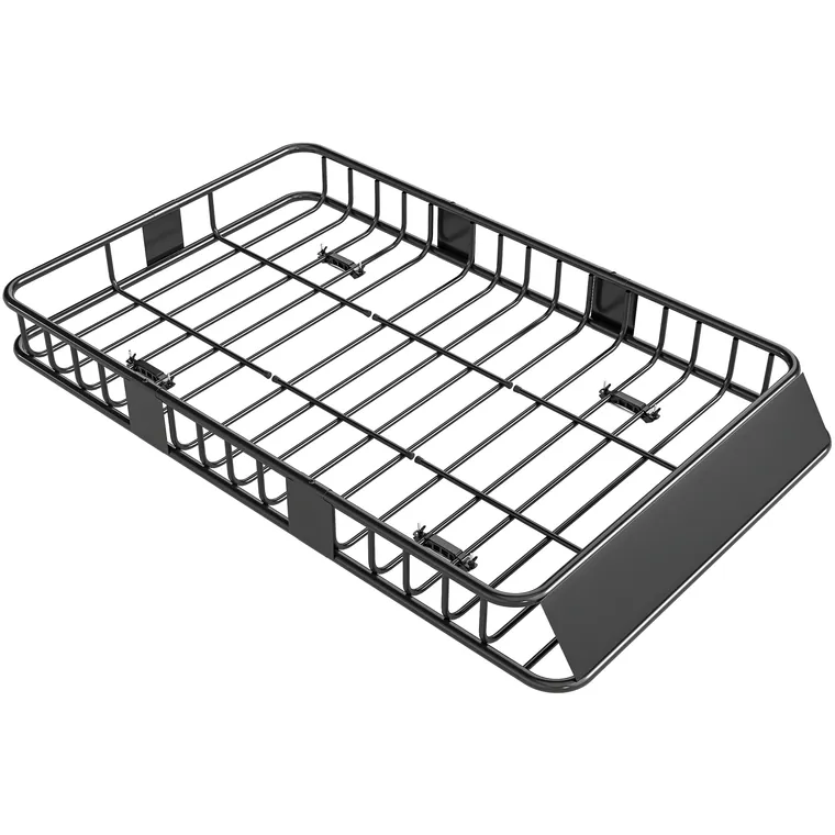 HOMCOM Portbagaj Galerie de acoperiș pentru mașină din metal reglabil în lungime de la 109 la 162L cm Greutate maximă 100kg | Aosom Romania