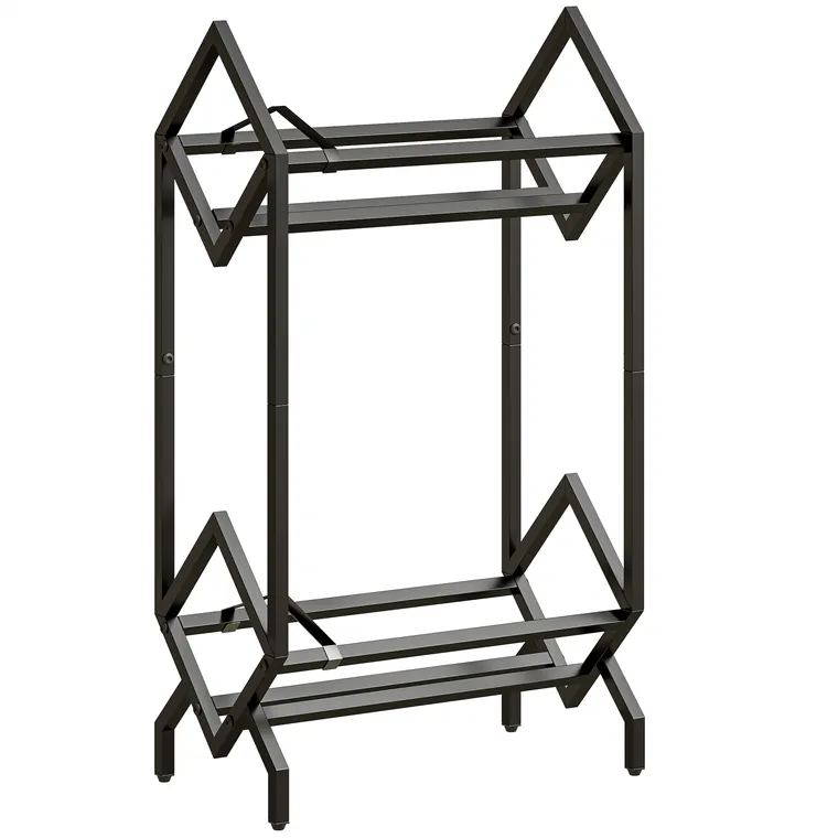 HOMCOM Organizator CD-uri pentru 50 CD-uri, Organizator Viniluri 2 Niveluri din Metal pentru DVD-uri, Cărți, Albume, Negru | Aosom Romania