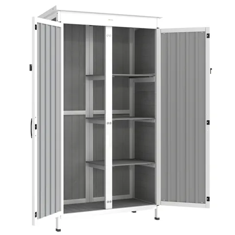 Outsunny Dulap de Exterior pentru Unelte cu 3 Rafturi Detasabile | Aosom Romania