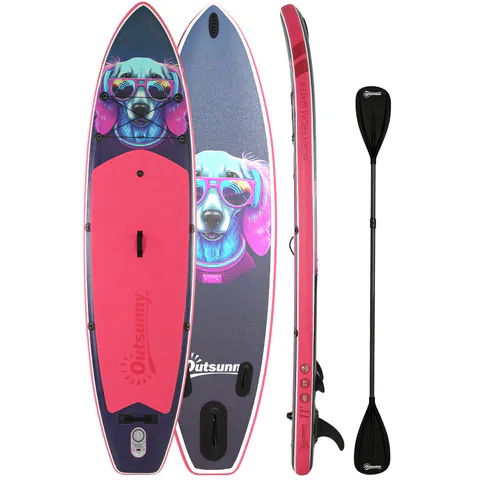 Outsunny Placă SUP Gonflabilă Adulți, 335 cm Extra-Lungă Stand Up Paddle Board cu Scaun, Vâslă Convertibilă, Platformă Antialunecare, Rucsac, Pompă, 3 Aripioare, Husă Telefon Impermeabilă, 180 kg | Aosom Romania