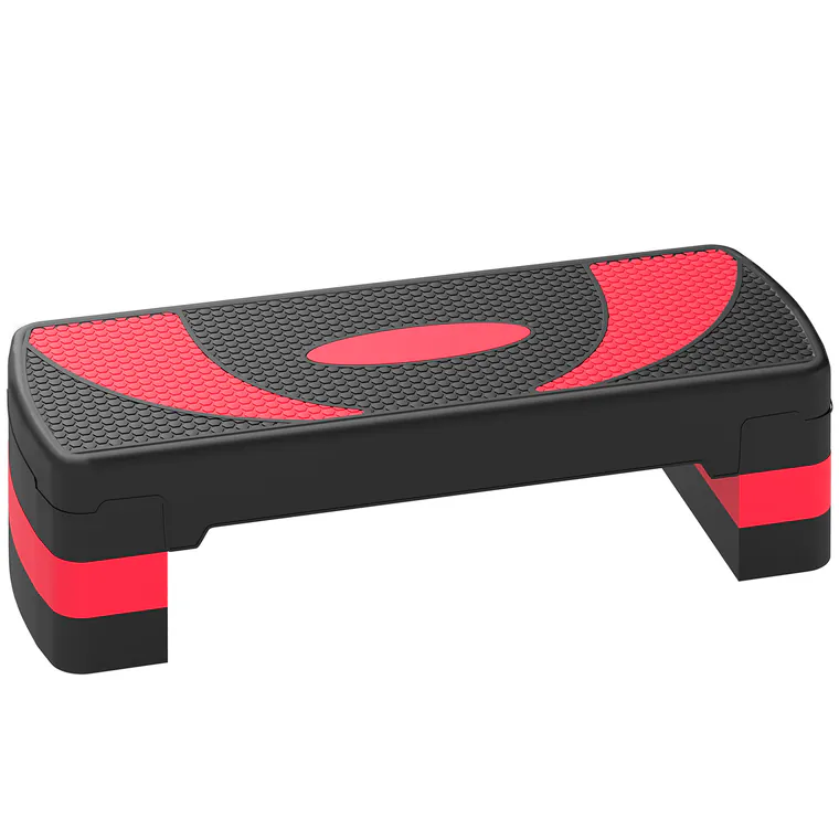 HOMCOM Step Fitness pentru Aerobic, Stepper Reglabil la 3 Niveluri de Înălțime 10-15-20 cm pentru Antrenamente Acasă și Sală, Verde și Negru | Aosom Romania