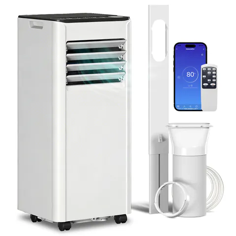 HOMCOM Aparat de aer condiționat portabil 9000 BTU cu răcire, dezumidificator, ventilator și mod noapte. | Aosom Romania