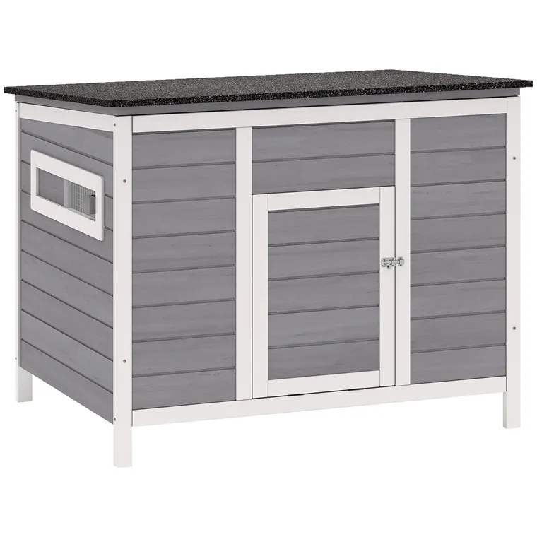 PawHut Căsuță pentru Rațe cu Acoperiș Rabatabil, Ferestre și Rampă, din Lemn, 93x70x72 cm, Multicolor | Aosom Romania