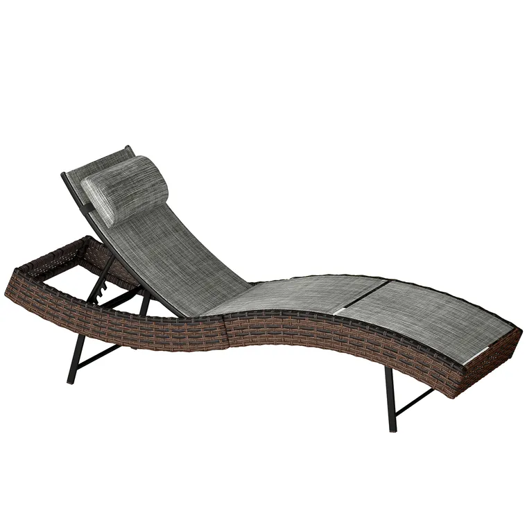 Outsunny chaise longue curbat | Aosom Romania