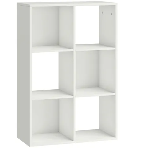 HOMCOM Raft pentru cărți, raft vertical cu 3 niveluri, raft îngust cu dispozitiv anti-răsturnare, unitate de depozitare pentru living, dormitor, birou, Alb | Aosom Romania