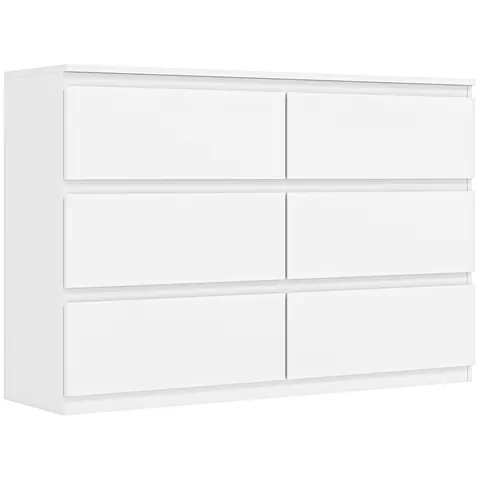 HOMCOM Comodă cu 3 sertare, mobilier modern de depozitare pentru dormitor, Alb | Aosom Romania