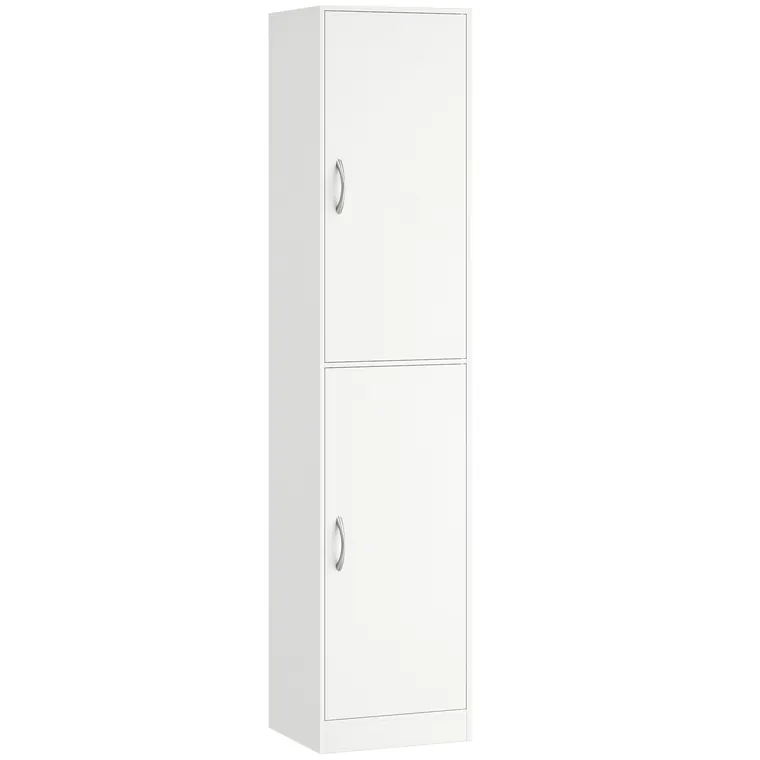 HOMCOM Bibliotecă Înaltă 180 cm, Raft Modern cu 5 Niveluri Reglabile, Mobilier Independent pentru Living, Dormitor, Birou, Alb | Aosom Romania