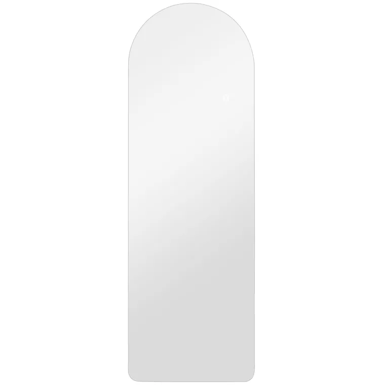 HOMCOM Oglindă de Perete în Formă de Arc cu Iluminare LED, Control Tactil și Sticlă Călită, 40x3x120 cm, Transparentă | Aosom Romania