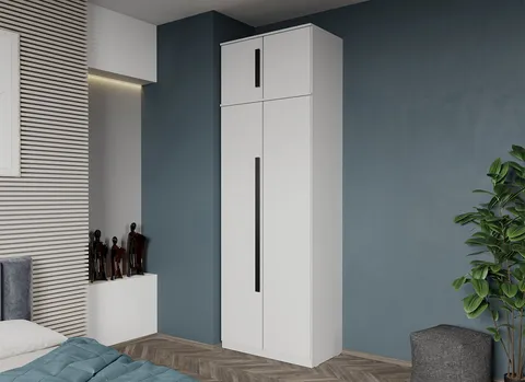 Dulap dormitor 2 usi Alb 83 x 240,3 cm - Dallas