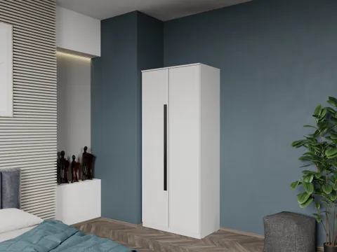 Dulap dormitor cu doua usi Alb 83x192.5 cm - Dallas