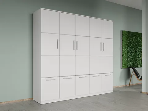 Dulap dormitor Alb 5U - Acapulco