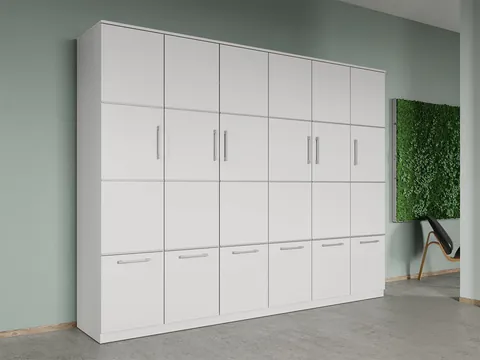 Dulap dormitor Alb V2 6U - Acapulco