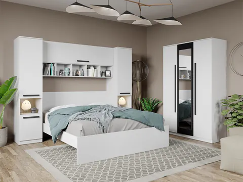 Set dormitor de Tineret Alb - Tudor - C7