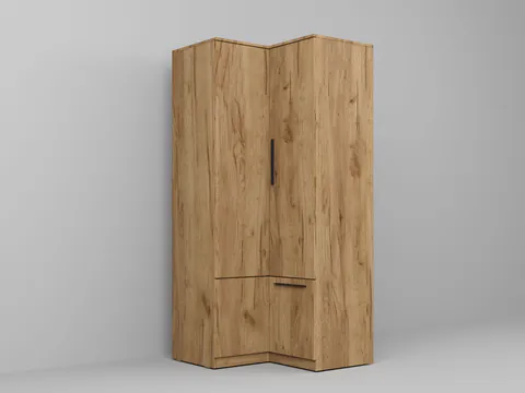 Dulap dormitor de colt Stejar Auriu - Tudor