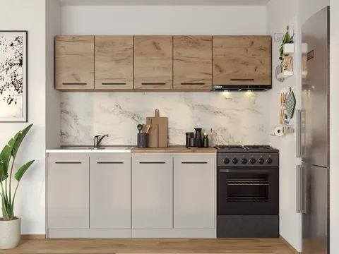 Set Mobila Bucatarie Linea 220 Casmir / Stejar C05