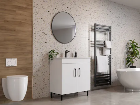 Set Masca Baie + Chiuveta 800 + Oglinda Rotunda Albio