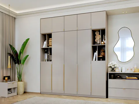 Dulap dormitor haine Inalt Bej/casmir 205 cm Auris C1