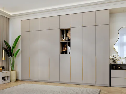 Dulap dormitor haine Inalt Bej/casmir 328 cm Auris C2