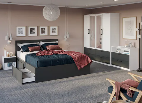 Set Dormitor cu oglinda - Mara - Configuratia 10