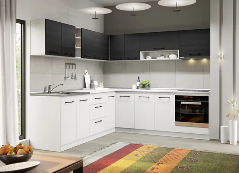 Bucatarie alb cu ferrara Lotus - 29 - 241.6/241.6 cm