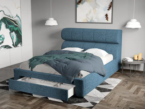 Pat Tapitat Galardo cu sertar Cyan - Coral 10 160x200