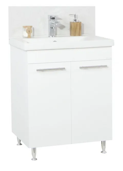 Set Baza front MDF si Lavoar seria 754, 65 cm, alb