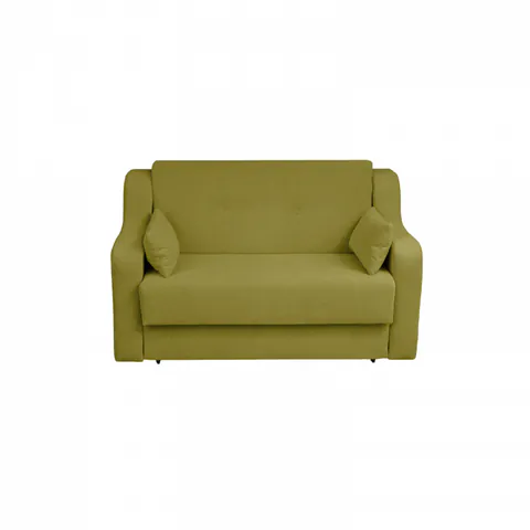 Canapea GINA II extensibila, 2 locuri, cu arcuri si lada depozitare, verde deschis, 155x100x95 cm