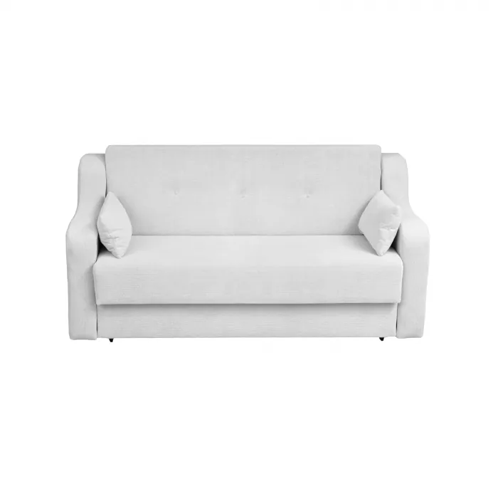 Canapea GINA XL II extensibila, 3 locuri, cu arcuri si lada depozitare, gri deschis, 190x100x95 cm