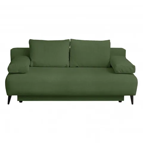 Canapea TIME NEW extensibila, 3 locuri, cu arcuri si lada depozitare, verde, 200x100x90 cm