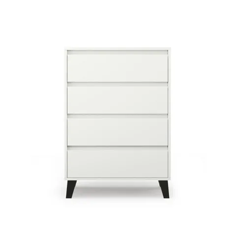 Comoda BORG, 4 sertare, alb, 70x38,8x99,4 cm