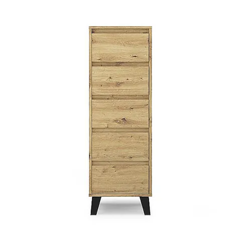 Comoda BORG, 5 sertare, stejar artisan, 40x38,8x120,4 cm