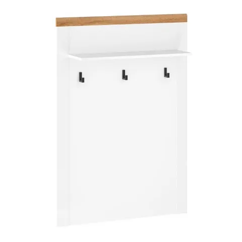 Cuier suspendat VIGO, alb + stejar wotan, 92,6x24,5x132,2 cm