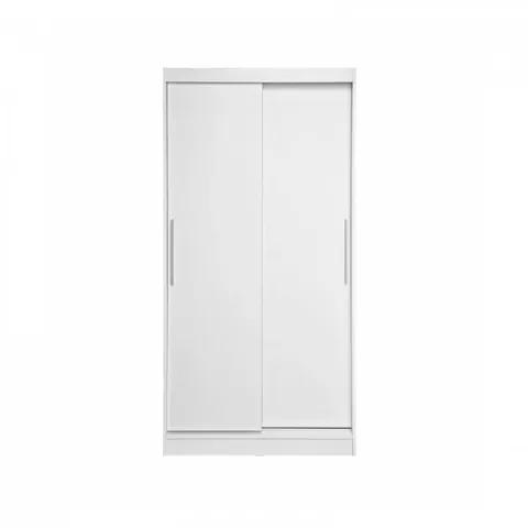 Dulap KOSS 01, usi glisante, alb, 100x60x200 cm