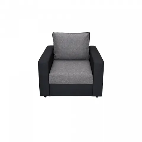 Fotoliu NERO extensibil, negru + gri inchis, 93x90x80 cm